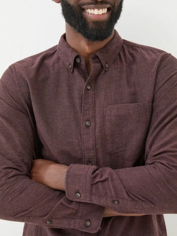 Fat Face Tall Collection Men Burgundy Red Long Sleeve Oxlow Plain 100 Cotton Shirt Fat Face Tall Collection Men Burgundy Red Long Sleeve Oxlow Plain 100 Cotton Shirt