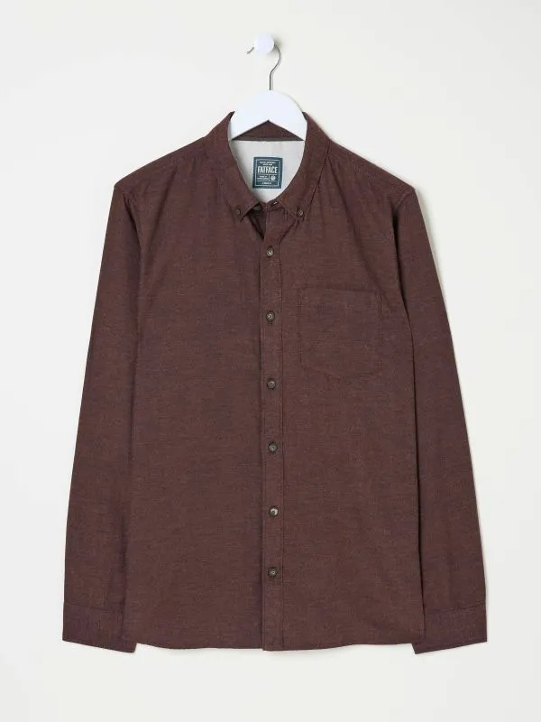 Fat Face Tall Collection Men Burgundy Red Long Sleeve Oxlow Plain 100 Cotton Shirt Fat Face Tall Collection Men Burgundy Red Long Sleeve Oxlow Plain 100 Cotton Shirt