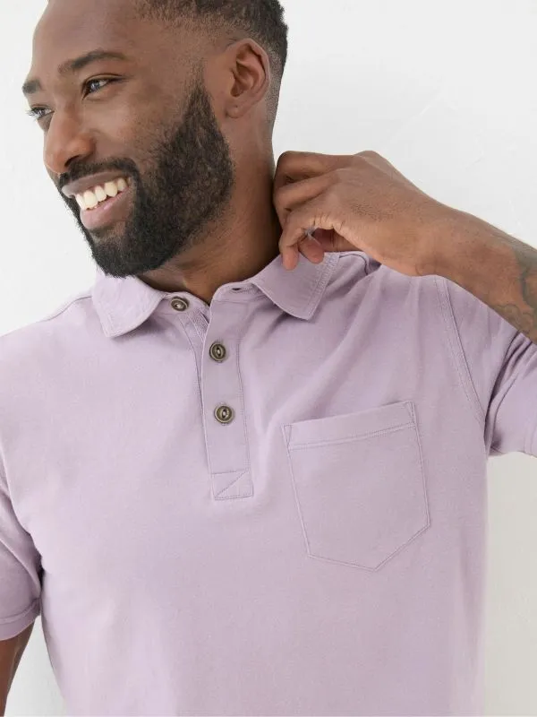 Fat Face Tall Collection Men Purple Perranporth Polo Shirt