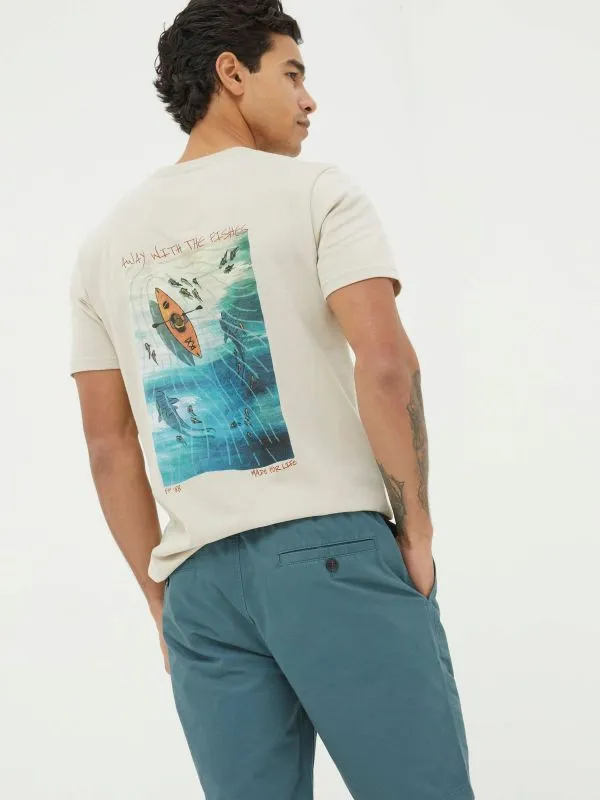 Fat Face Tall Collection Men Seaton Green PullOn Shorts