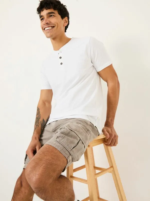 Fat Face Tops and TShirts Men White Woodside Slub Henley