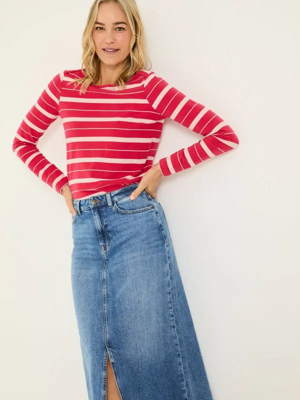 Fat Face Tops and TShirts Women Breton Pink TShirt