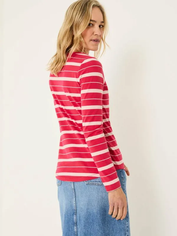 Fat Face Tops and TShirts Women Breton Pink TShirt
