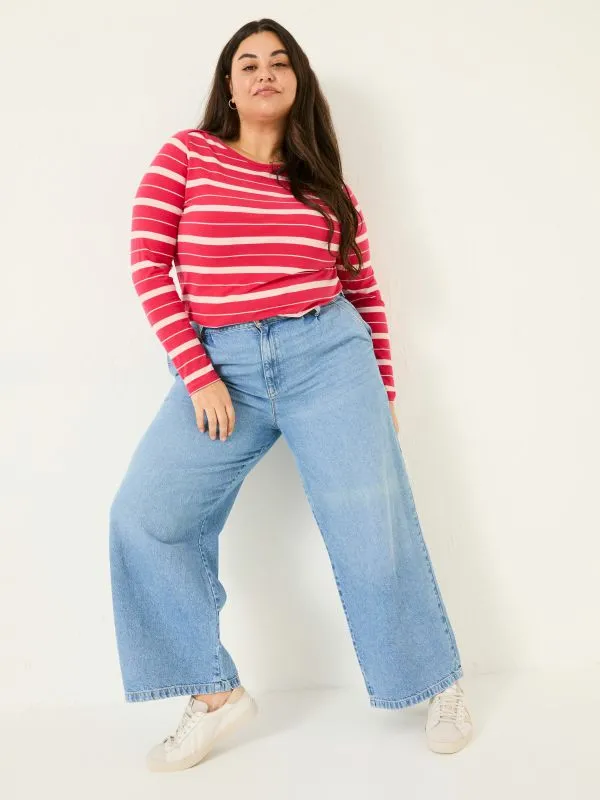 Fat Face Tops and TShirts Women Breton Pink TShirt