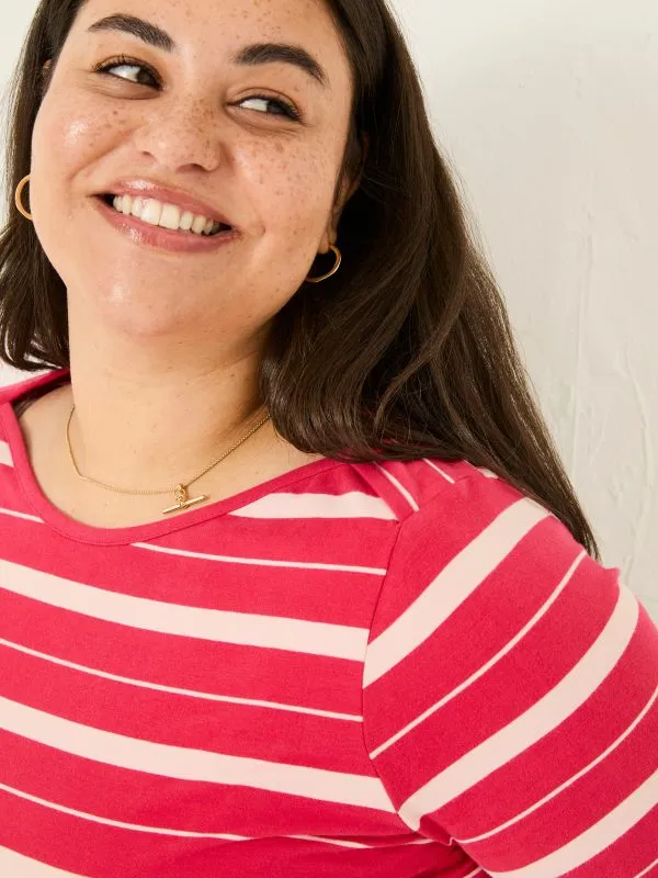 Fat Face Tops and TShirts Women Breton Pink TShirt