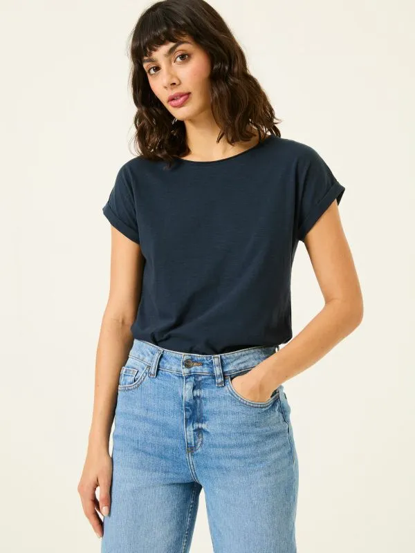 Fat Face Tops and TShirts Women Ivy Organic Cotton Navy TShirt