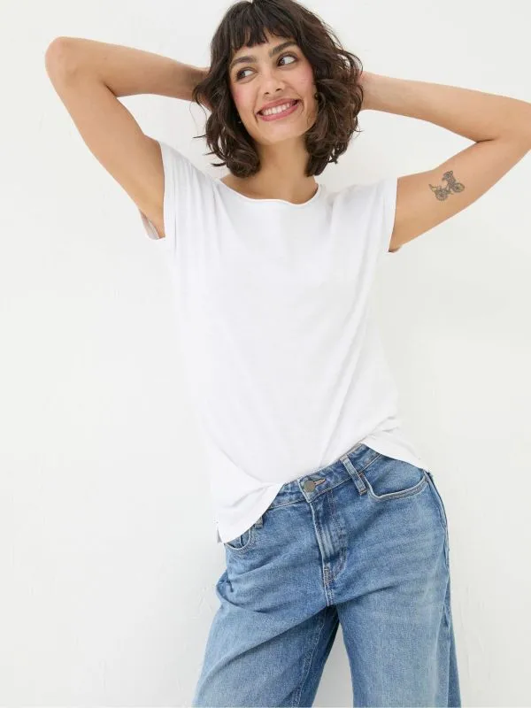 Fat Face Tops and TShirts Women Ivy Organic Cotton White TShirt