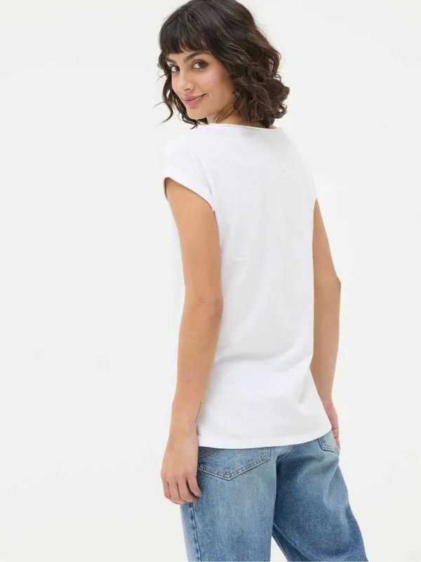 Fat Face Tops and TShirts Women Ivy Organic Cotton White TShirt