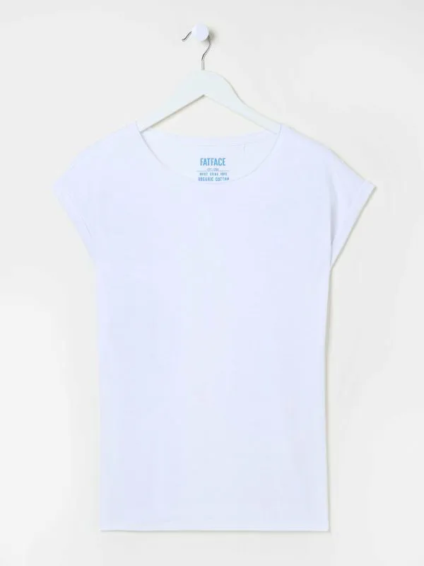 Fat Face Tops and TShirts Women Ivy Organic Cotton White TShirt