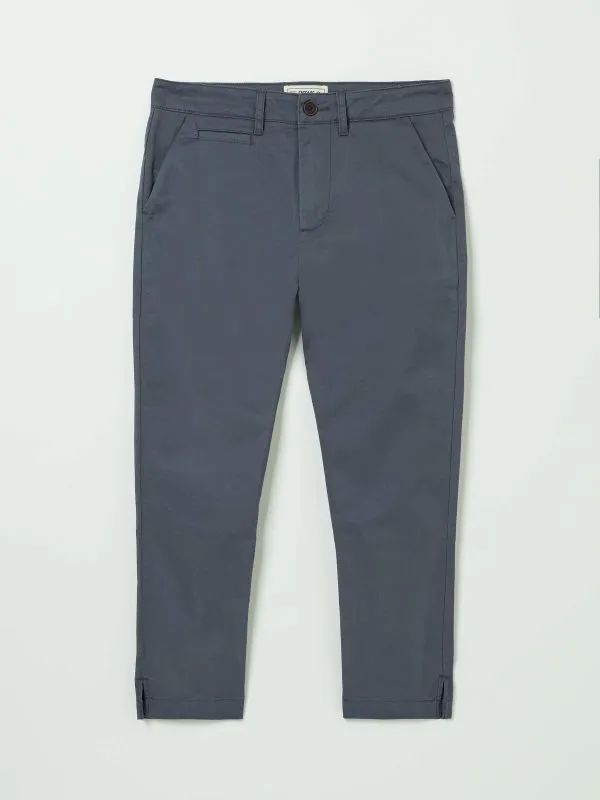 Fat Face Trousers and Leggings Women Farnham Charcoal Grey Cropped Chino Trousers