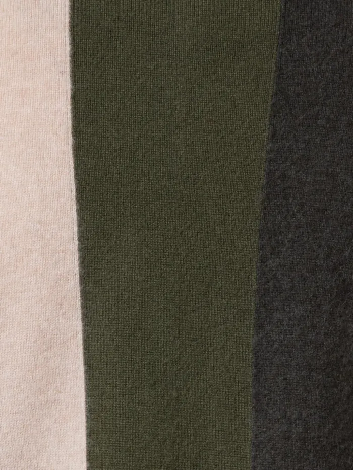 Felted Cashmere Knit Pullover With Dgrad Stripes Red Rusticmulticolor Women Akris Knitwear