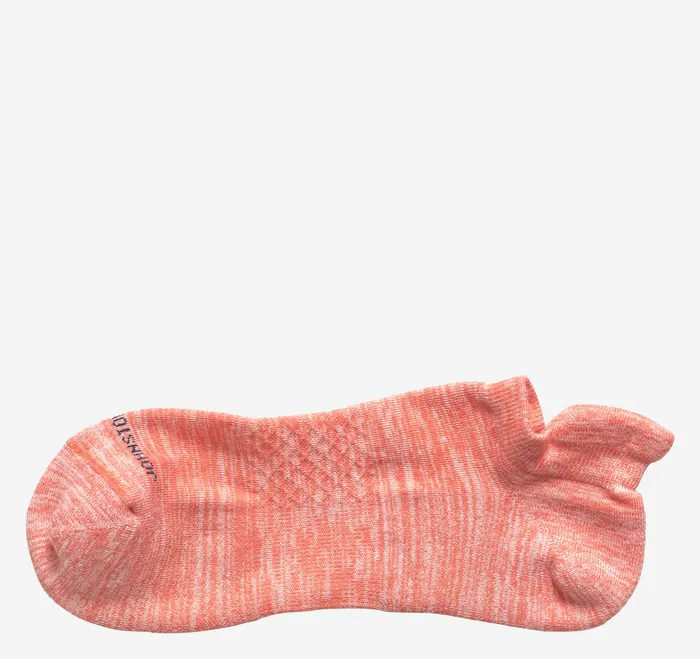 First In Comfort Ankle Socks Coral SpaceDye Men Socks Johnston and Murphy