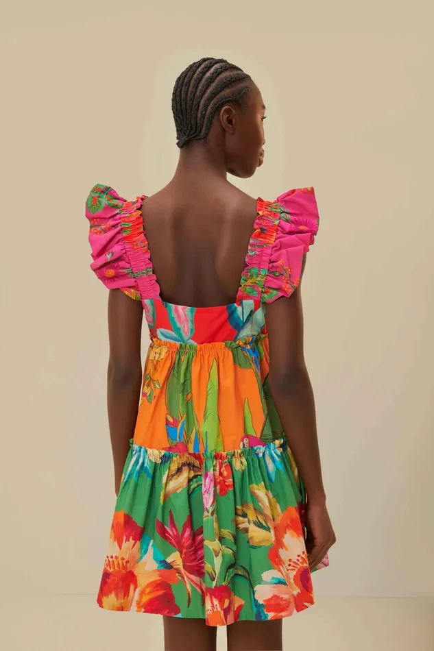 Foliage Mix Mini Dress Women Farm Rio Mini Dresses