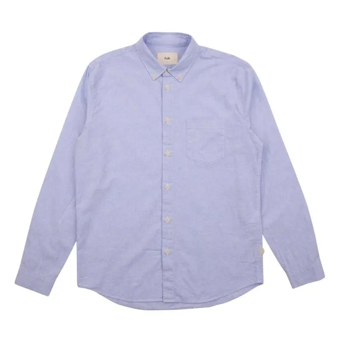 Folk Clothing Shirts Relaxed Fit Shirt 8211 Blue Texture 8211 Mens