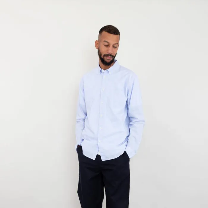 Folk Clothing Shirts Relaxed Fit Shirt 8211 Blue Texture 8211 Mens