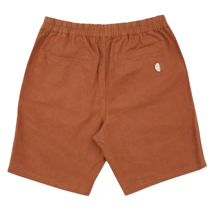 Folk Clothing Shorts Assembly Short 8211 Ochre Cotton Linen 8211 Mens