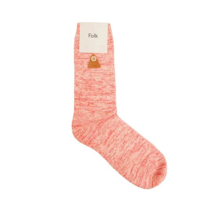 Folk Clothing Socks Melange Sock 8211 Ochre Pink Mix 8211 MensWomens