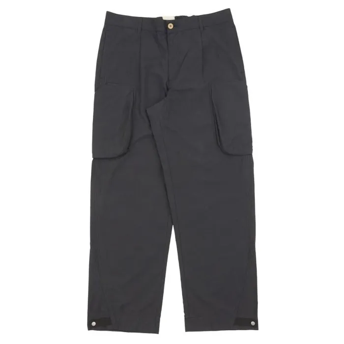 Folk Clothing Trousers Prism Cargo Pant 8211 Black Washed Poplin 8211 Mens