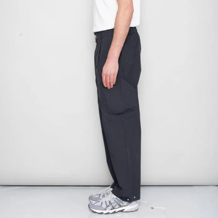 Folk Clothing Trousers Prism Cargo Pant 8211 Black Washed Poplin 8211 Mens