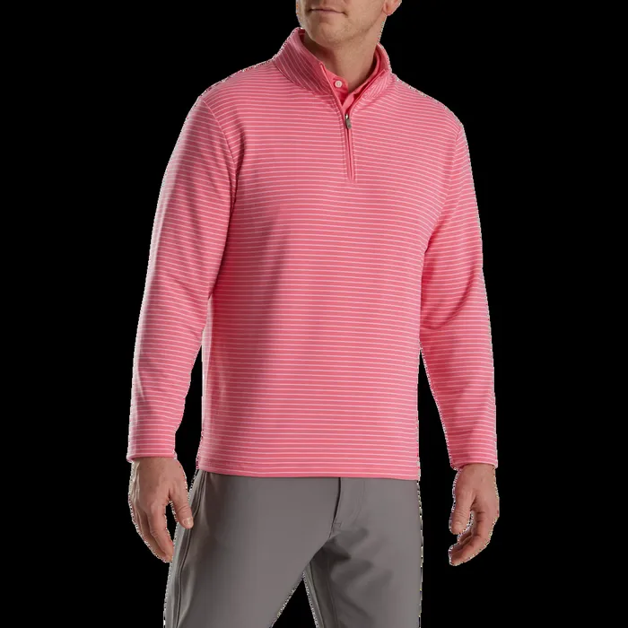 FootJoy Base MidLayers Men French Terry QuarterZip Watermelon White