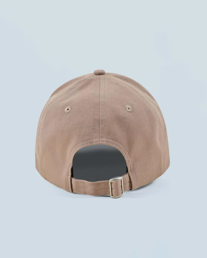 From Future Caps Embroidered Heart Curved Visor Cap Taupe