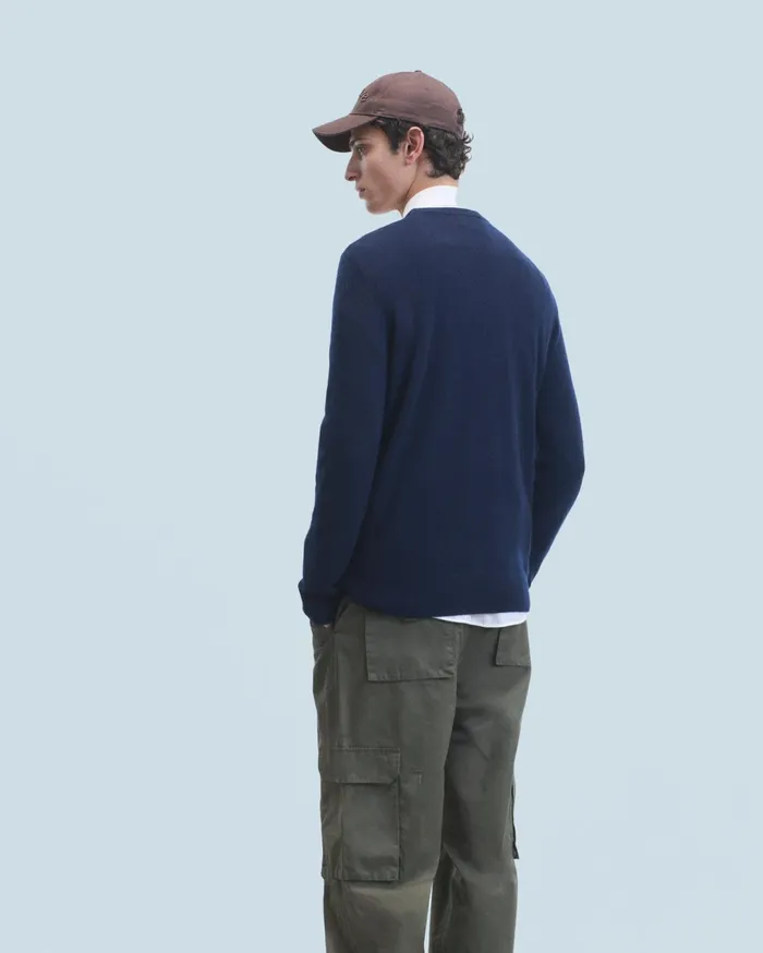 From Future Cashmere Sweaters Men Basic Crew Neck Sweater Utopic Orange