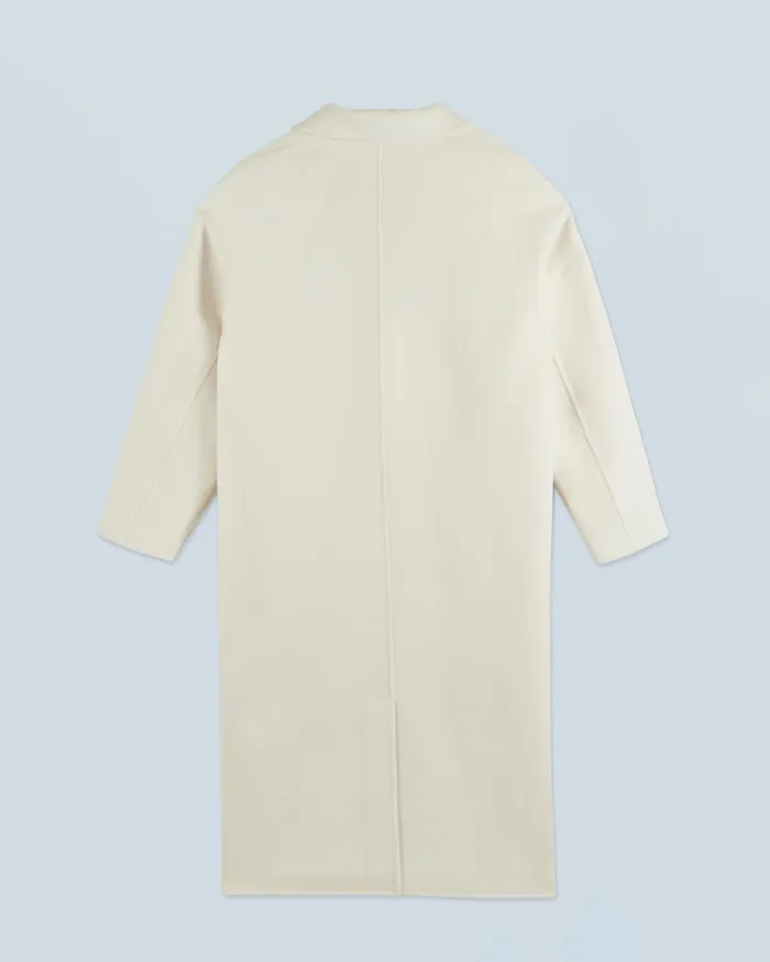 From Future Coats and Jackets Women Outerwear Long Double Face Coat White