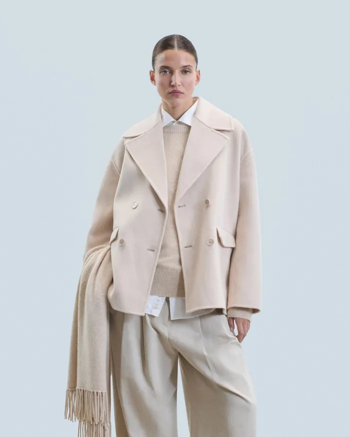 From Future Coats and Jackets Women Outerwear Peacoat Jacket Sand