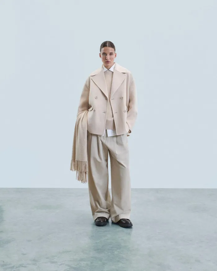 From Future Coats and Jackets Women Outerwear Peacoat Jacket Sand