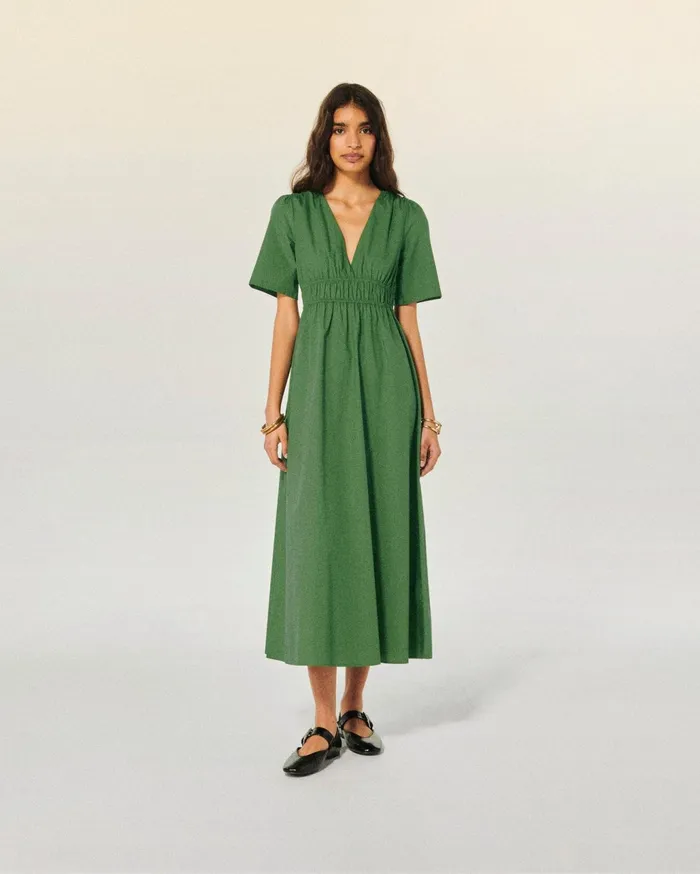 From Future Dresses and Jumpsuits Women Gianna Short Sleeve Long Dress Khaki