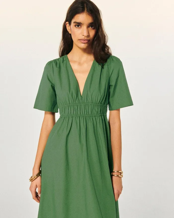 From Future Dresses and Jumpsuits Women Gianna Short Sleeve Long Dress Khaki