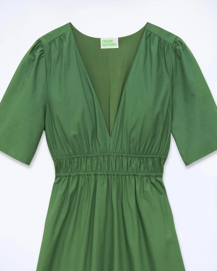 From Future Dresses and Jumpsuits Women Gianna Short Sleeve Long Dress Khaki