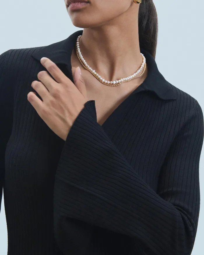 From Future Dresses and Jumpsuits Women Long Sleeve Polo Neck Long Dress Black