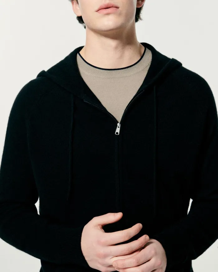 From Future Hoodies Men Plain Hoodie Sweater Midnight Blue