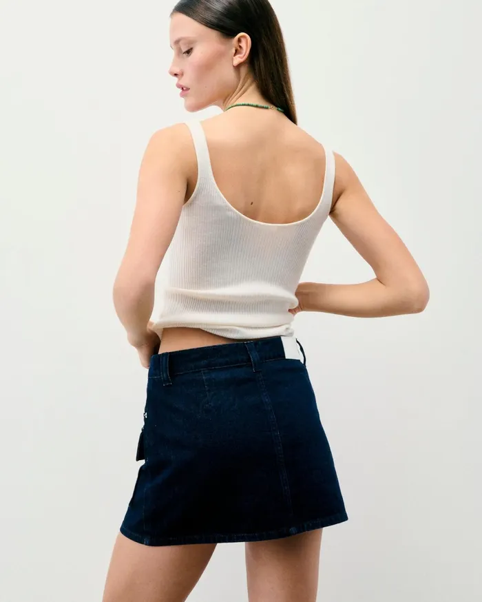 From Future Jeans Women Mini Cargo Skirt Natural