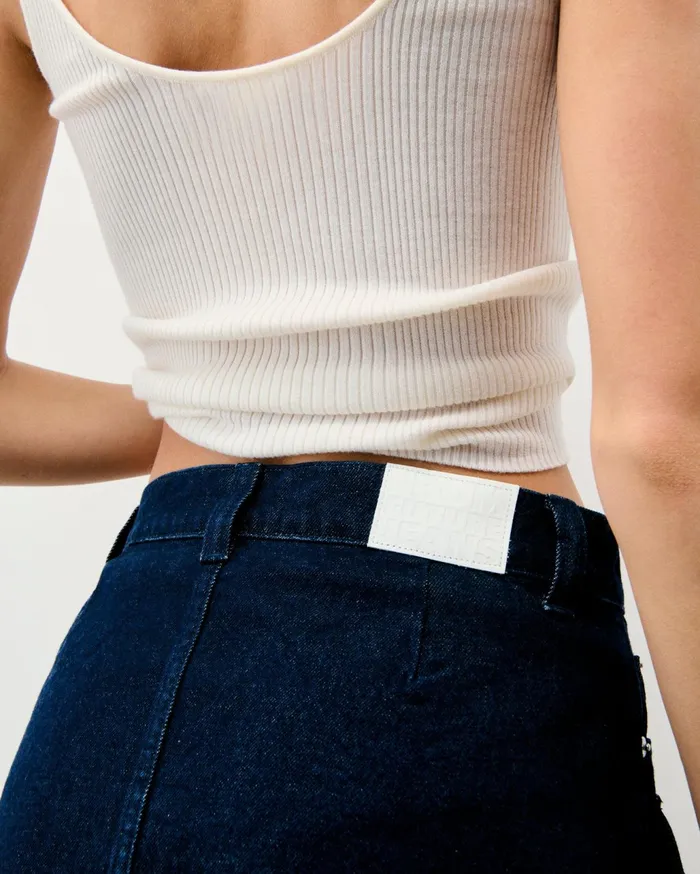 From Future Jeans Women Mini Cargo Skirt Natural