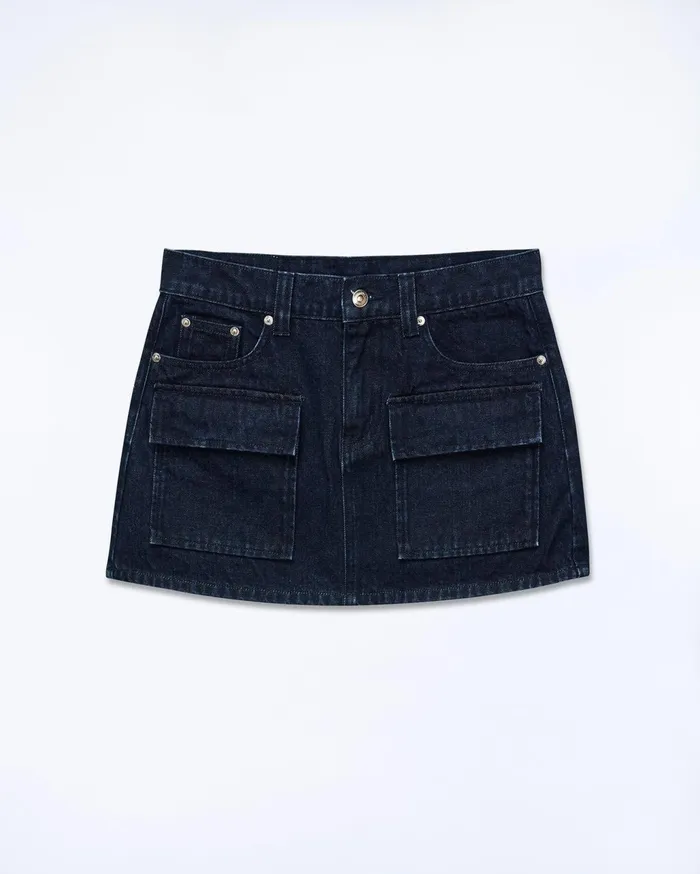From Future Jeans Women Mini Cargo Skirt Natural