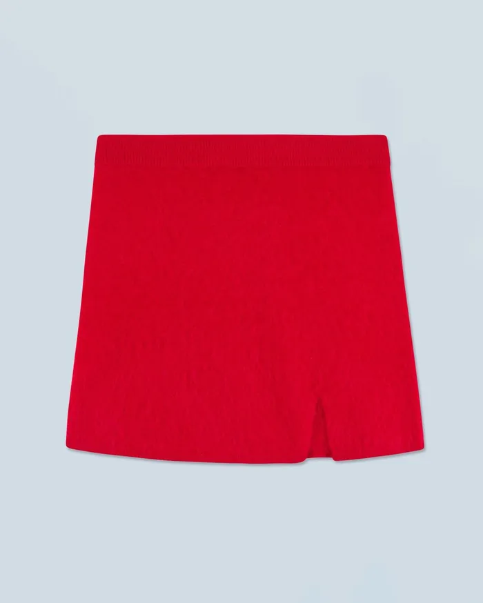 From Future Skirts Women Mini Skirt In Brushed Cashmere Hot Red