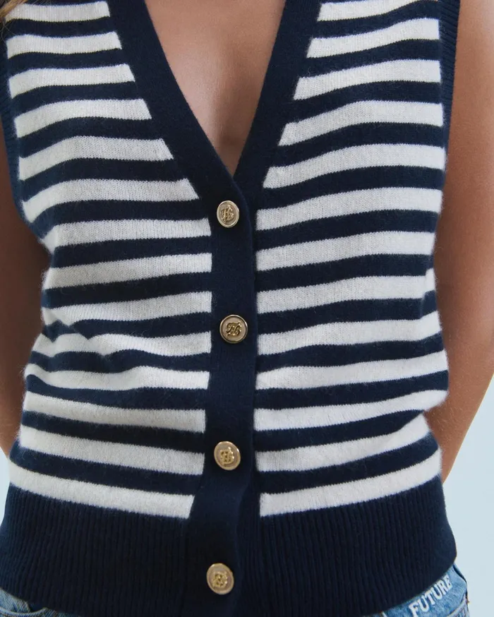 From Future Sleeveless Sweaters Women Sleeveless Sweater Navy