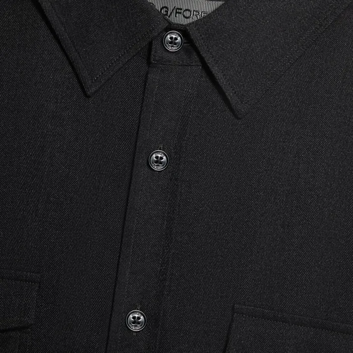 GFORE Dress Shirts Men HERRINGBONE BRUSHED DRESS SHIRT Charcoal Heather Grey GFORE Dress Shirts Men HERRINGBONE BRUSHED DRESS SHIRT Charcoal Heather Grey