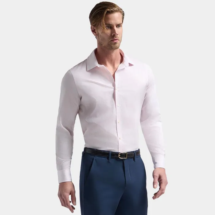 GFORE Dress Shirts Men SPREAD COLLAR STRIPED STRECH DRESS SHIRT Baja GFORE Dress Shirts Men SPREAD COLLAR STRIPED STRECH DRESS SHIRT Baja