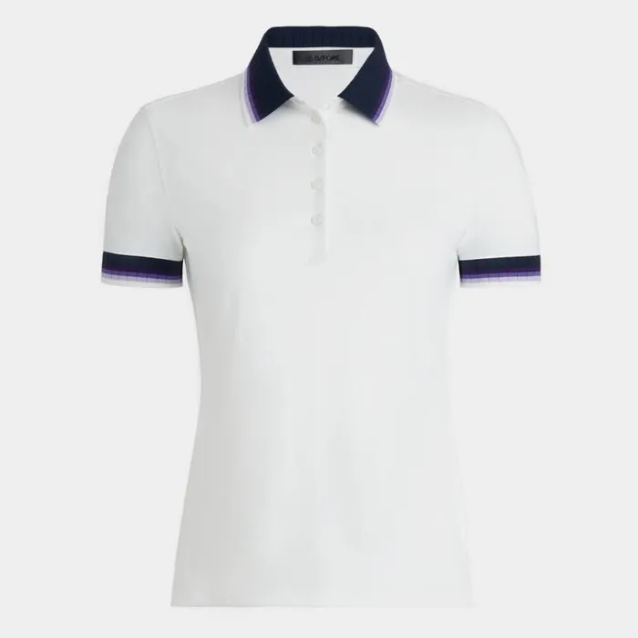 GFORE Polos and Shirts Women CONTRAST SILKY TECH NYLON POLO Snow