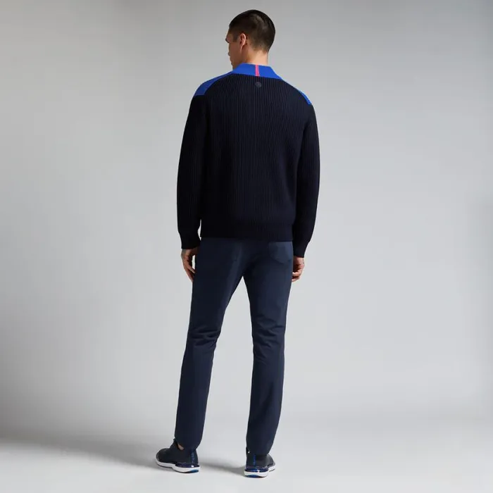 GFORE Sweaters Men COLOURBLOCK MERINO WOOL FULL ZIP SWEATER JACKET Racer