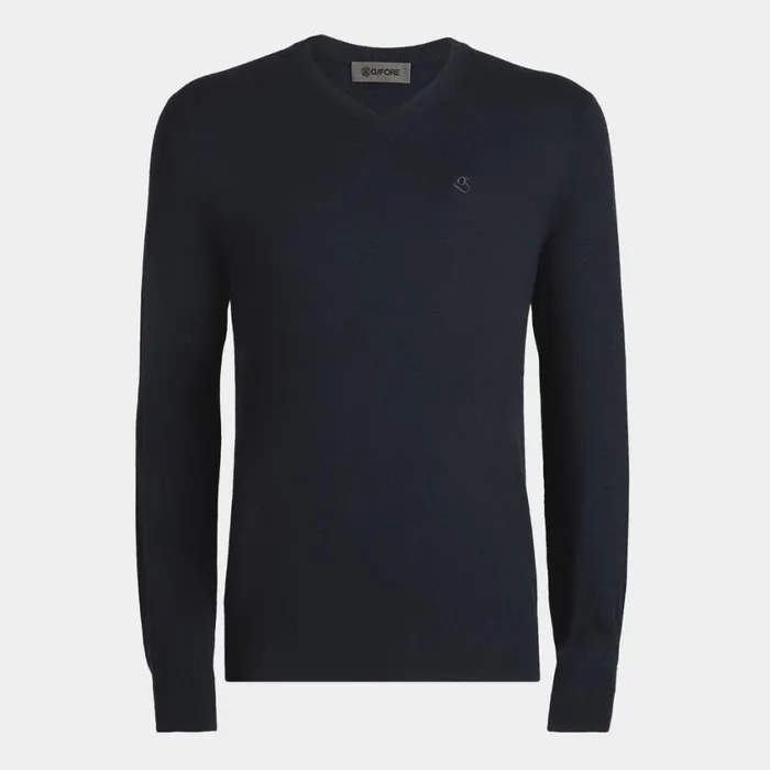 GFORE Sweaters MenWomen VERSE V NECK CASHMERE SWEATER Twilight