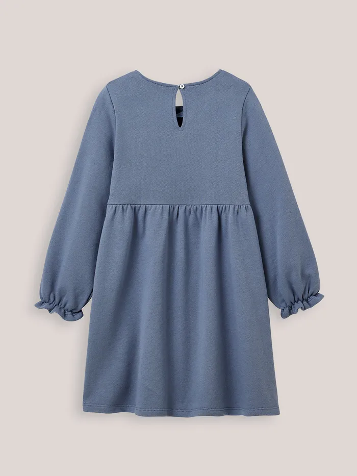 Girls Cyrillus Clothing Organic Cotton Fleece Dress Orage