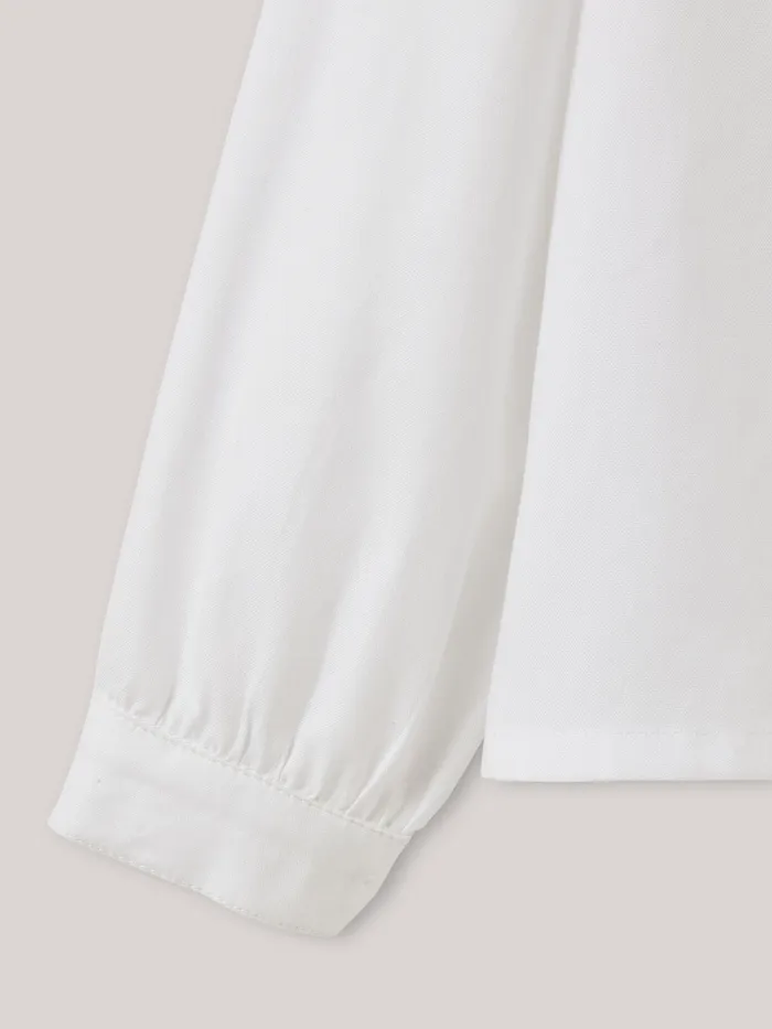 Girls Cyrillus Clothing Oxford Shirt Blanc Girls Cyrillus Clothing Oxford Shirt Blanc