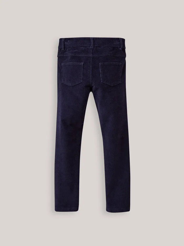 Girls Cyrillus Clothing SlimFit Velour Trousers Marine