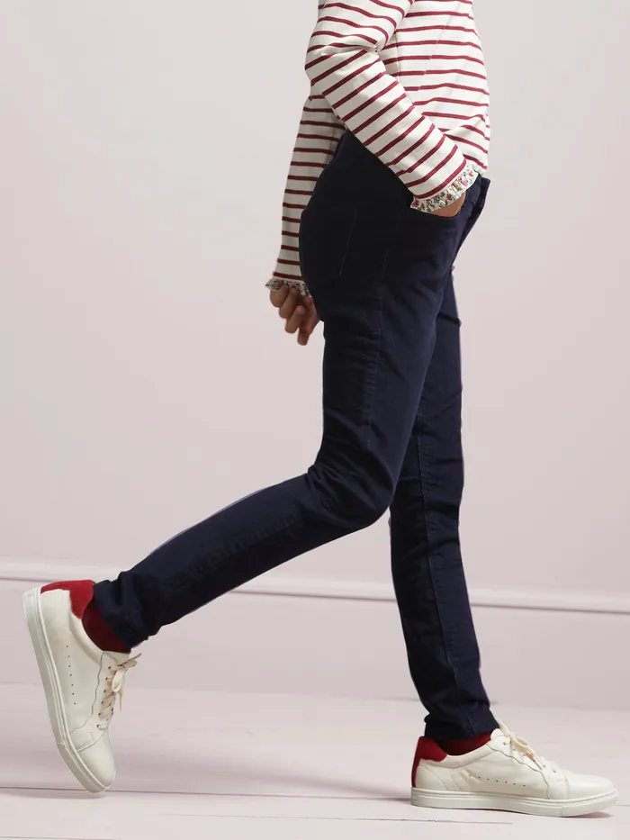 Girls Cyrillus Clothing SlimFit Velour Trousers Marine