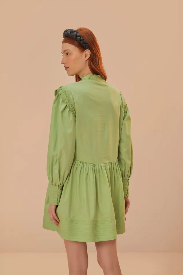 Green Open Yoke Mini Dress Women Farm Rio Mini Dresses