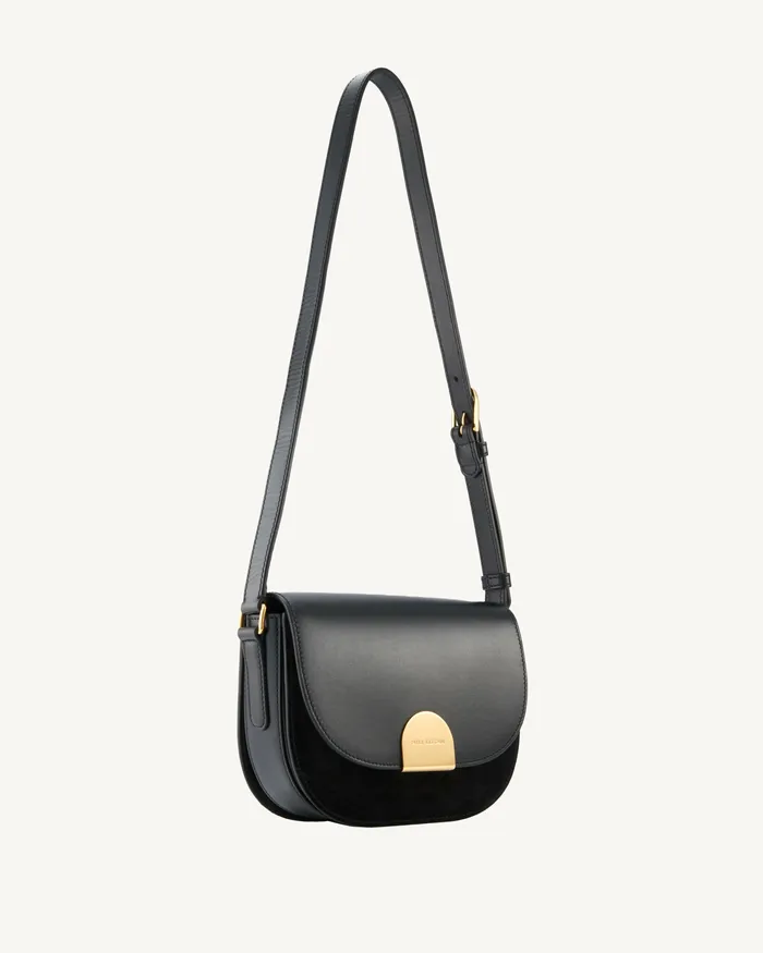 Handbags LE ELLIE SADDLE BAG Black And Gold Nili Lotan Women
